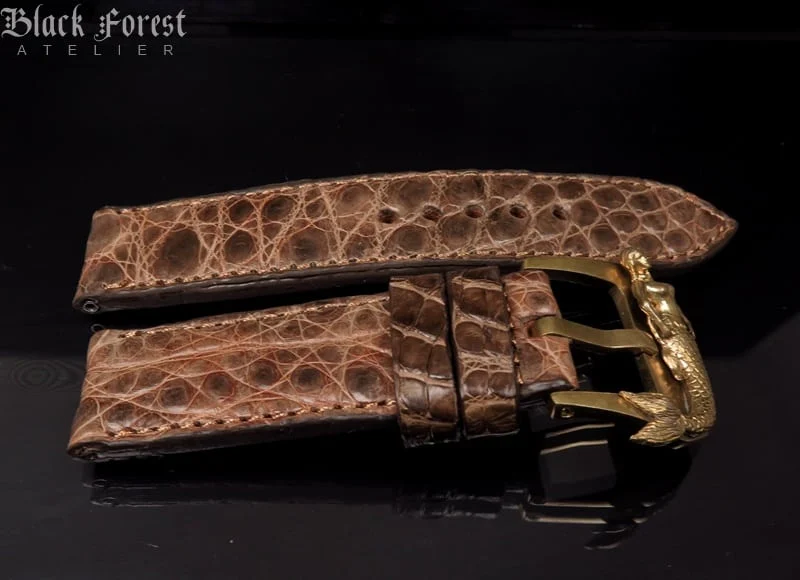 24mm Handmade Genuine Alligator Belly Strap YN62 – image 3