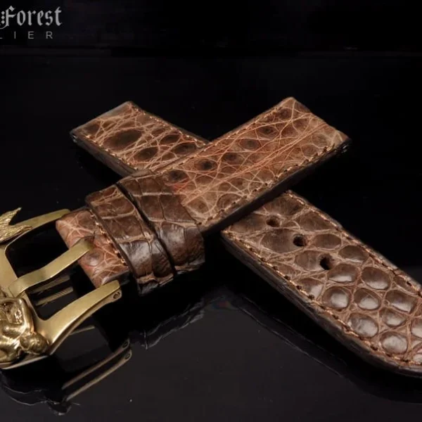 24mm Handmade Genuine Alligator Belly Strap YN62