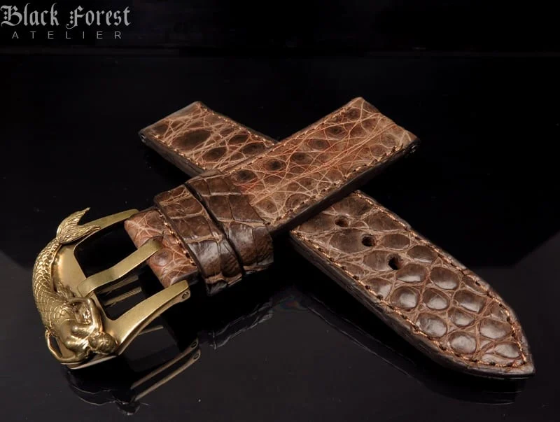 24mm Handmade Genuine Alligator Belly Strap YN62