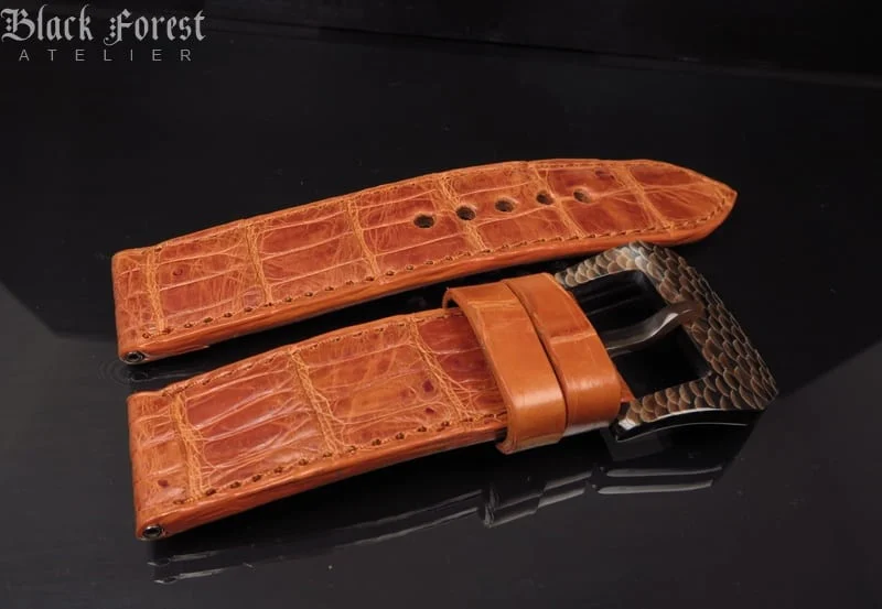24mm Handmade Genuine Alligator Belly Strap YN63 – image 3