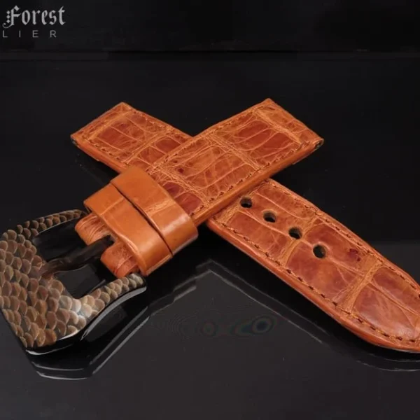 24mm Handmade Genuine Alligator Belly Strap YN63