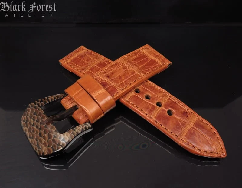 24mm Handmade Genuine Alligator Belly Strap YN63