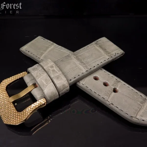 24mm Handmade Genuine Alligator Belly Strap YN65