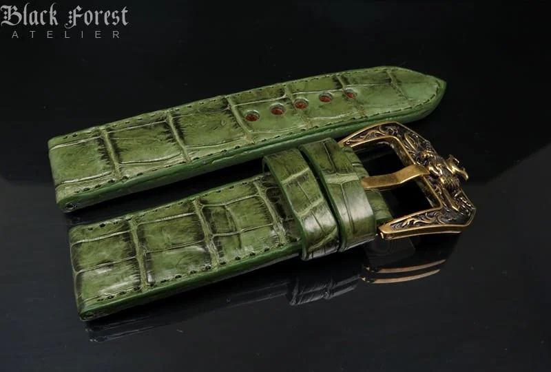 24mm Handmade Genuine Alligator Belly Strap YN69 – image 3