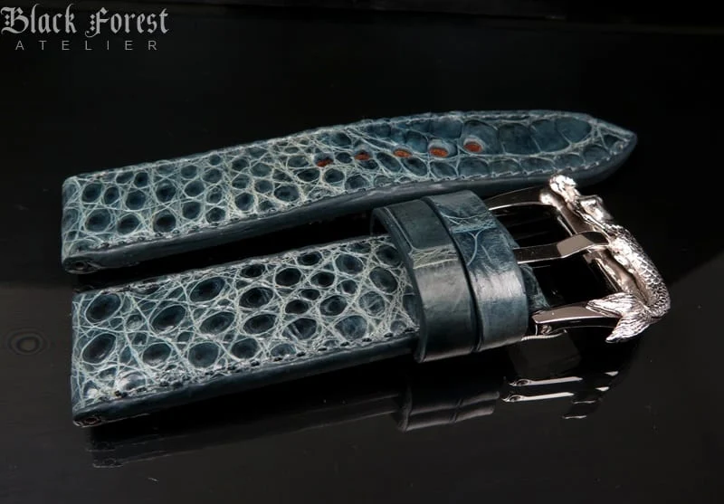 24mm Handmade Genuine Alligator Belly Strap YN71 or 73 or 74 or 75 or 76 or 77 – image 11