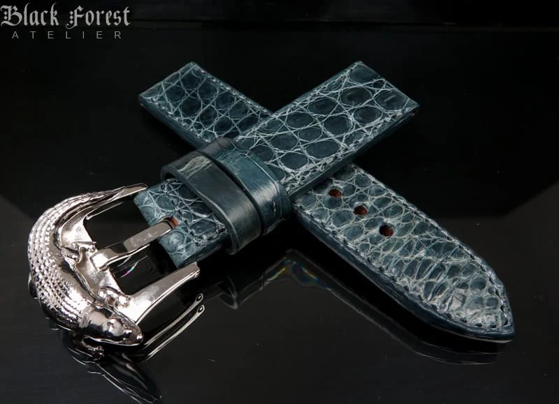 24mm Handmade Genuine Alligator Belly Strap YN71 or 73 or 74 or 75 or 76 or 77 – image 10