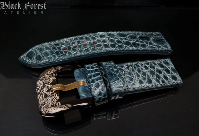 24mm Handmade Genuine Alligator Belly Strap YN71 or 73 or 74 or 75 or 76 or 77 – image 8