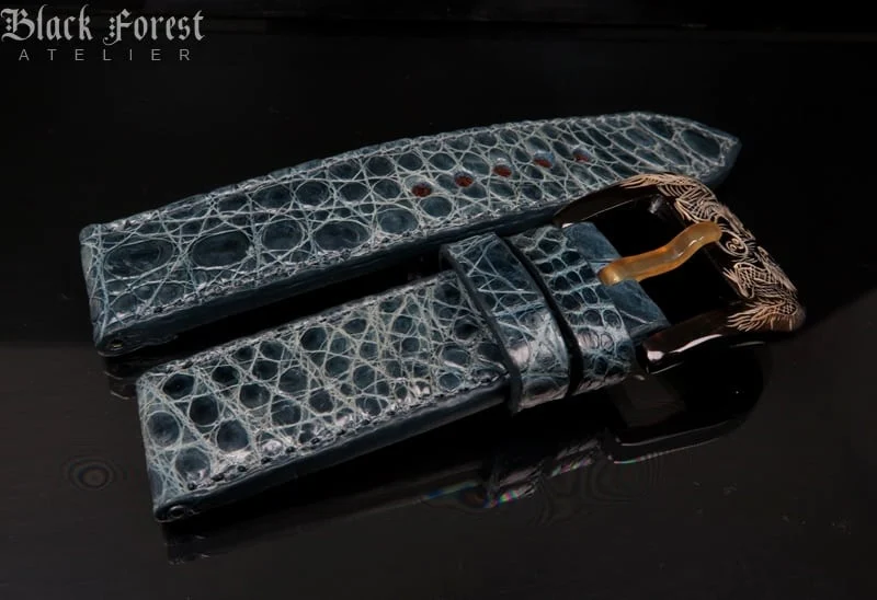 24mm Handmade Genuine Alligator Belly Strap YN71 or 73 or 74 or 75 or 76 or 77 – image 7