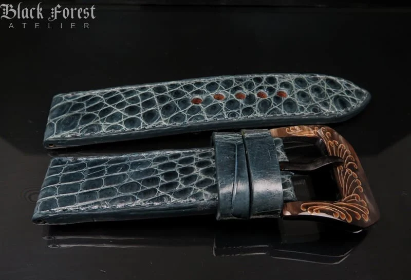 24mm Handmade Genuine Alligator Belly Strap YN71 or 73 or 74 or 75 or 76 or 77 – image 4