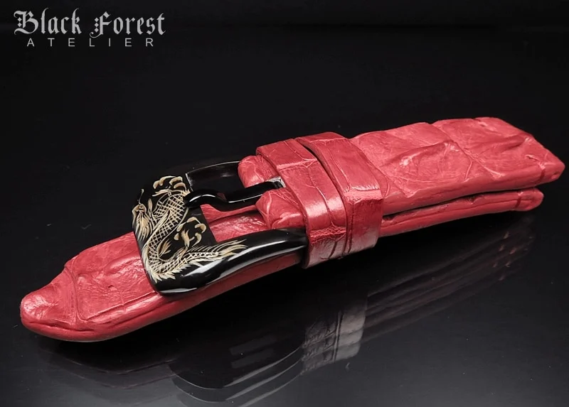 26mm/26mm Handmade Genuine Alligator Double Hornback Strap Nr413 – image 4