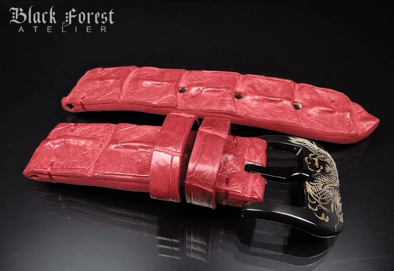 26mm/26mm Handmade Genuine Alligator Double Hornback Strap Nr413 – image 3