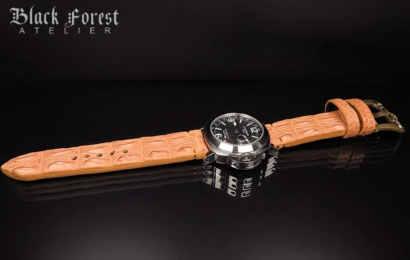 24mm/24mm Handmade Genuine Alligator Double Hornback Strap Nr417 – image 4