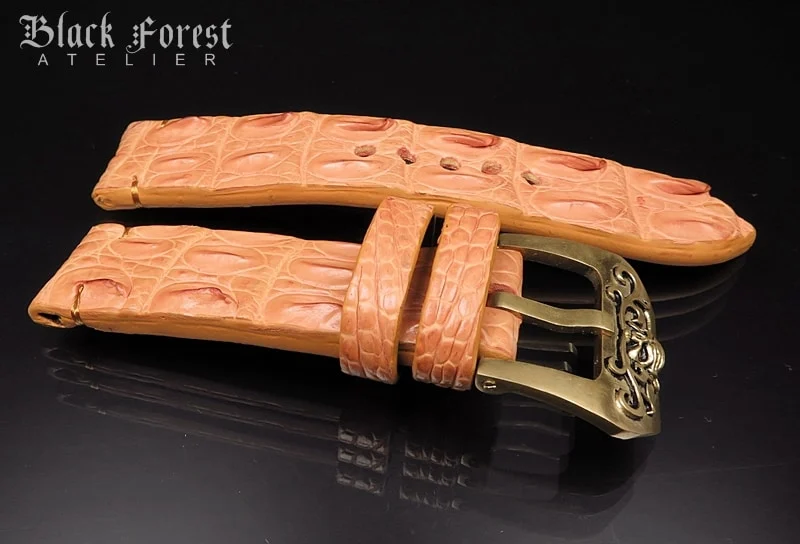 24mm/24mm Handmade Genuine Alligator Double Hornback Strap Nr417 – image 3
