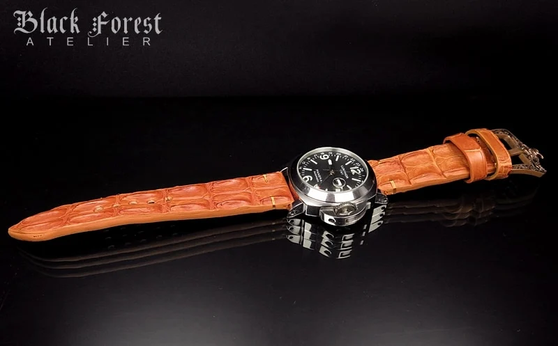 24mm/24mm Handmade Genuine Alligator Double Hornback Strap Nr418 – image 4