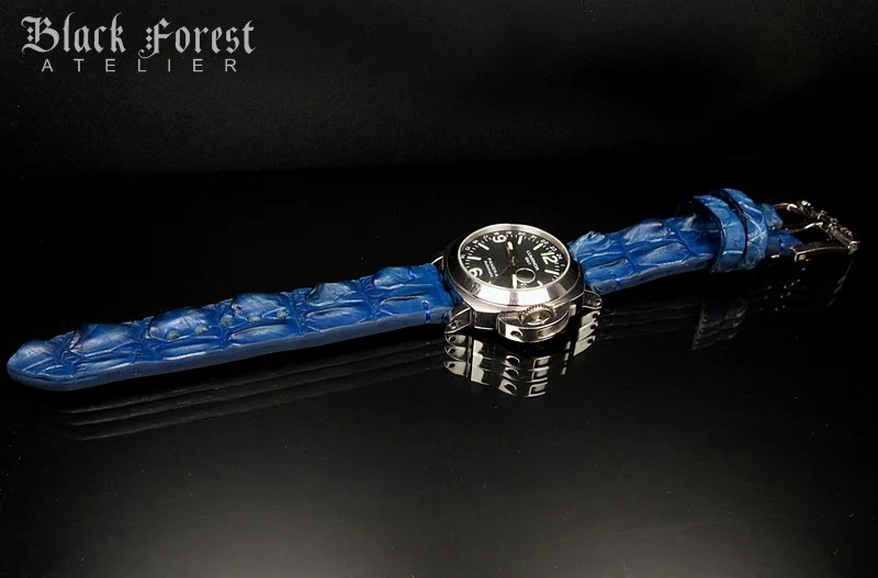 24mm/24mm Handmade Genuine Alligator Double Hornback Strap Nr420 – image 4