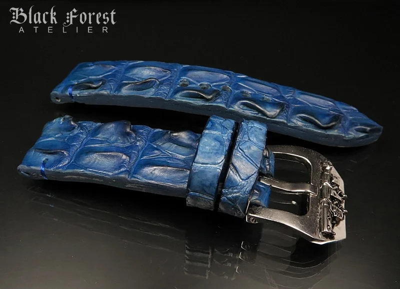 24mm/24mm Handmade Genuine Alligator Double Hornback Strap Nr420 – image 3