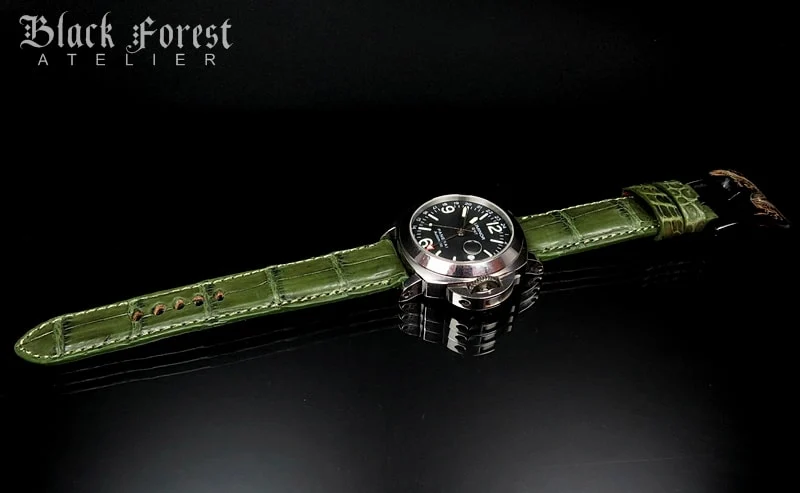 24mm/22mm Padded Handmade Genuine Alligator / Crocodile Belly Strap for Panerai Nr.425 – image 4