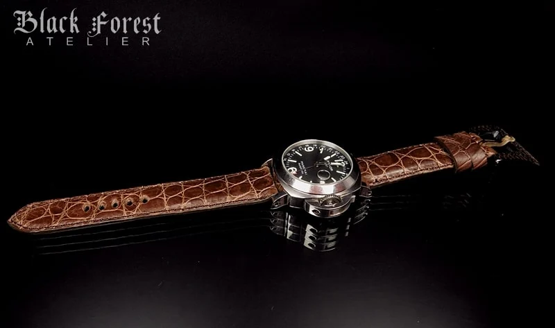 24mm/22mm Padded Handmade Genuine Alligator / Crocodile Belly Strap for Panerai Nr.431 – image 4
