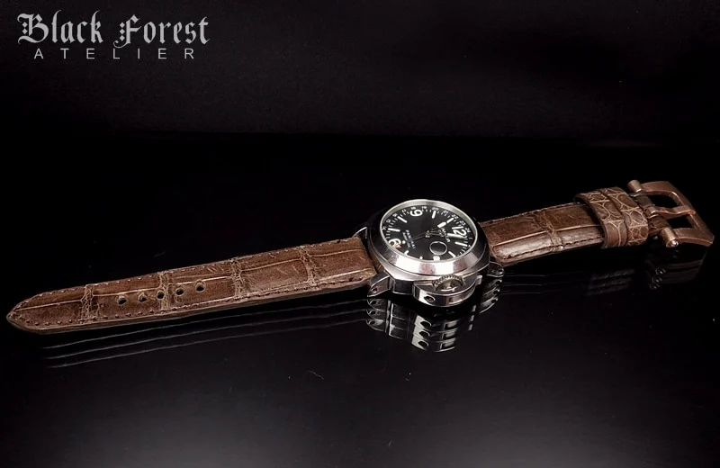 24mm/22mm Padded Handmade Genuine Alligator / Crocodile Belly Strap for Panerai Nr.432 – image 4