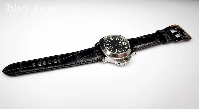 24mm/22mm Padded Handmade Genuine Alligator / Crocodile Belly Strap for Panerai Nr.438 – image 4
