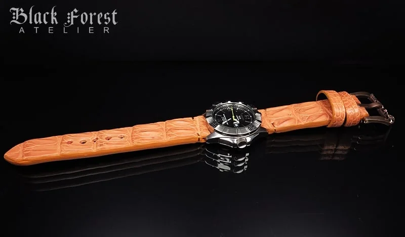 22mm Handmade Genuine Alligator Hornback Strap Nr.440 – image 4