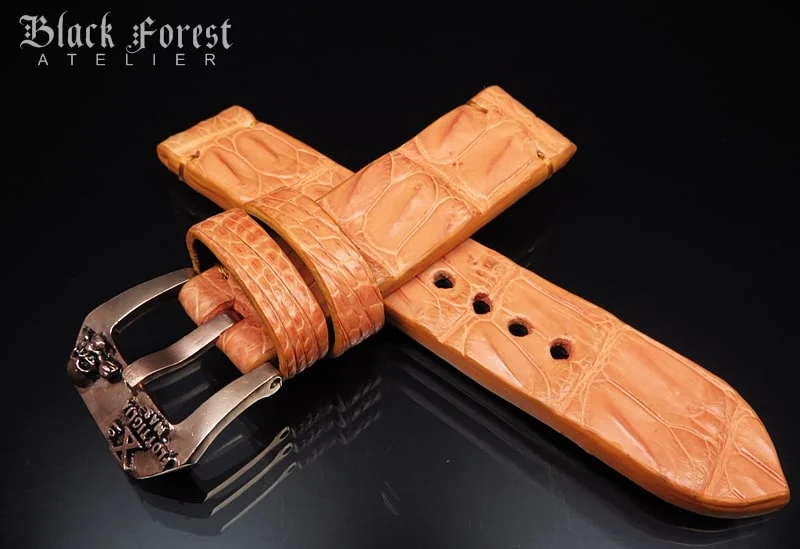 22mm Handmade Genuine Alligator Hornback Strap Nr.440