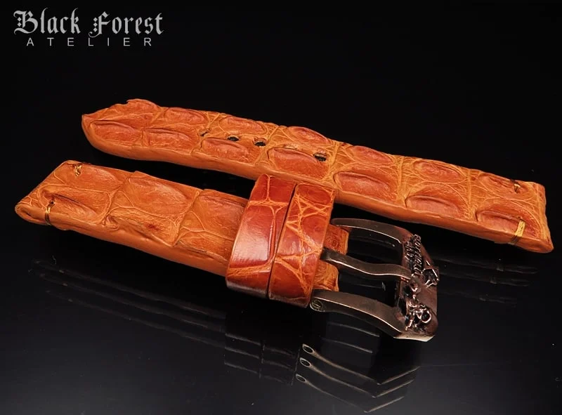 22mm Handmade Genuine Alligator Hornback Strap Nr.441 – image 3