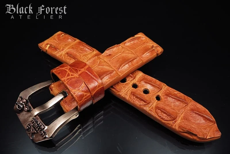 22mm Handmade Genuine Alligator Hornback Strap Nr.441
