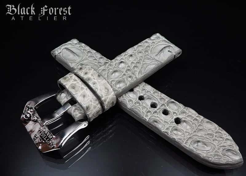 22mm Handmade Genuine Alligator Hornback Strap Nr.442