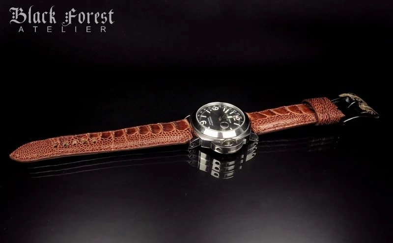 24mm/22mm Padded Genuine Ostrich Leg Skin Watch Strap DD321 – image 4
