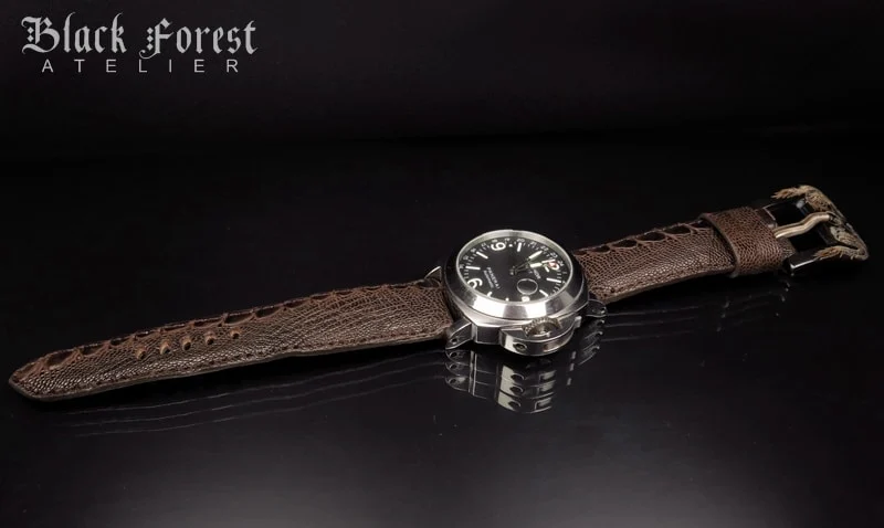 24mm/22mm Padded Genuine Ostrich Leg Skin Watch Strap DD322 – image 4