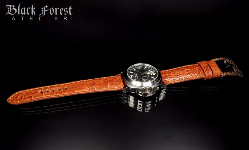24mm/22mm Padded Genuine Ostrich Leg Skin Watch Strap DD323 – image 4