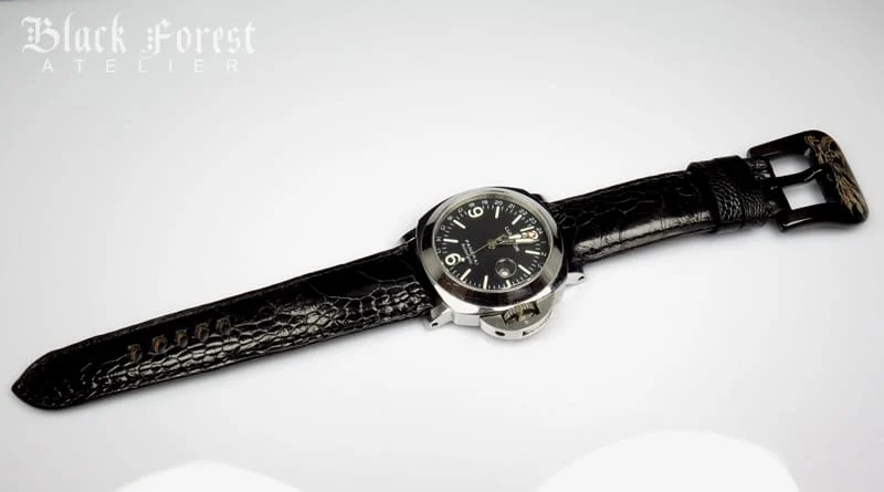 24mm/22mm Padded Genuine Ostrich Leg Skin Watch Strap DD324 – image 4