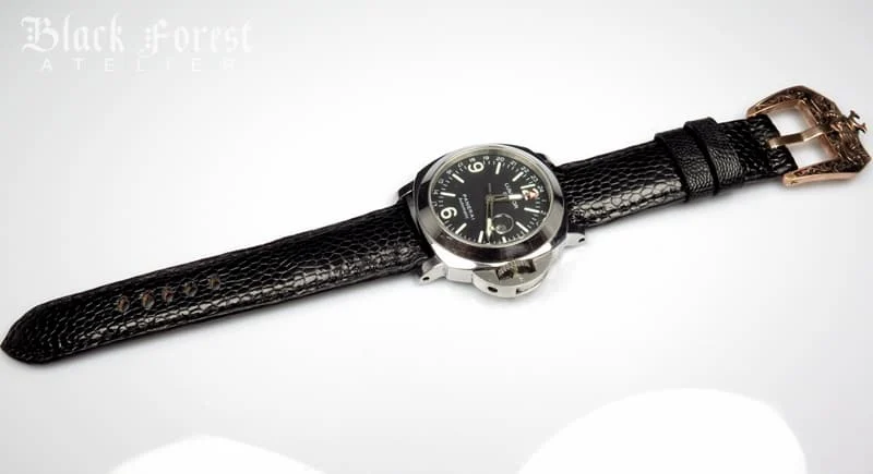 24mm/22mm Padded Genuine Ostrich Leg Skin Watch Strap DD325 – image 4