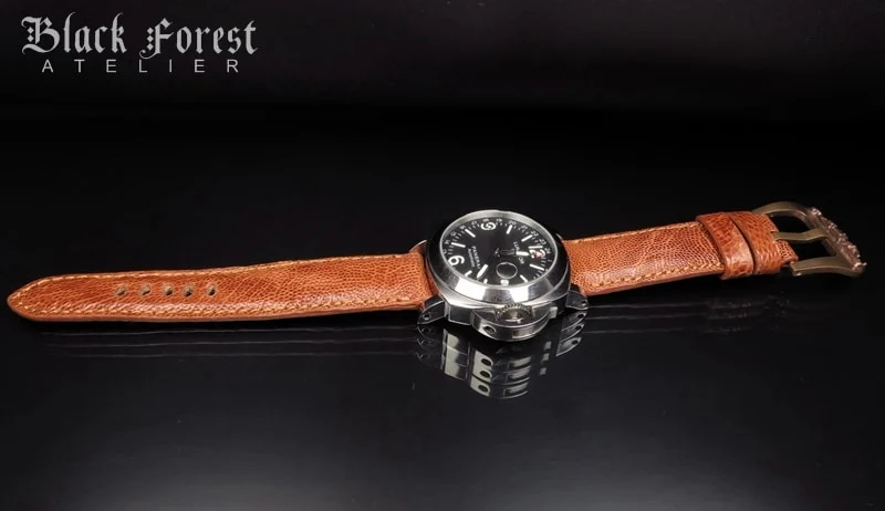 24mm/22mm Padded Genuine Ostrich Leg Skin Watch Strap DD326 – image 4