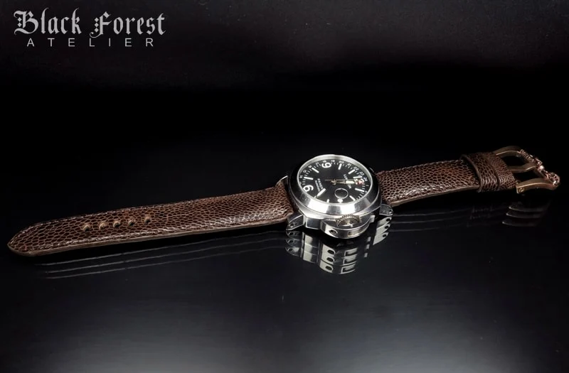 24mm/22mm Padded Genuine Ostrich Leg Skin Watch Strap DD327 – image 4