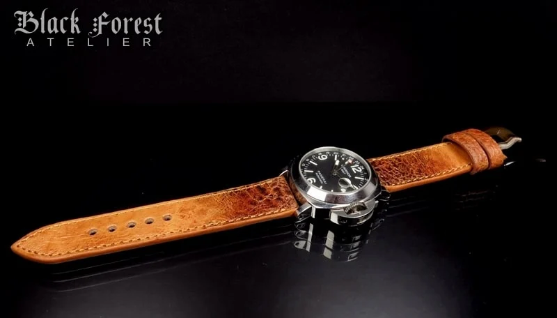 24mm/24mm Handmade Natural Toad Skin Watch Strap DE314 – image 4