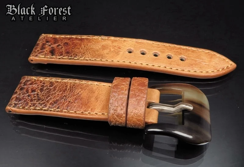 24mm/24mm Handmade Natural Toad Skin Watch Strap DE314 – image 3