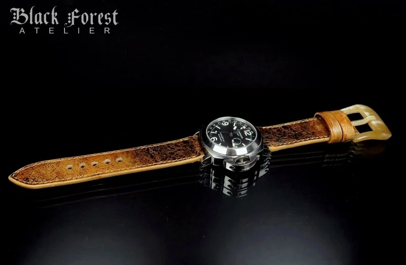 24mm/24mm Handmade Natural Toad Skin Watch Strap DE315 – image 4