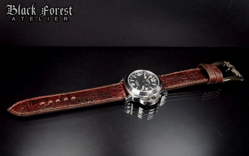 24mm/24mm Handmade Natural Toad Skin Watch Strap DE316 – image 4