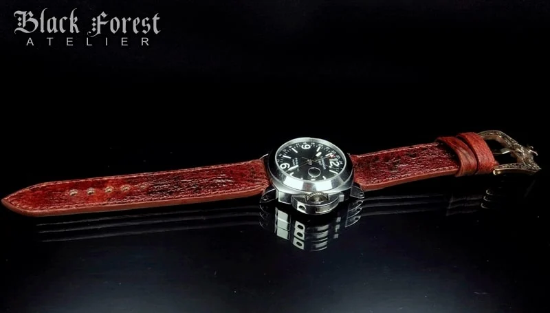 24mm/24mm Handmade Natural Toad Skin Watch Strap DE318 – image 4