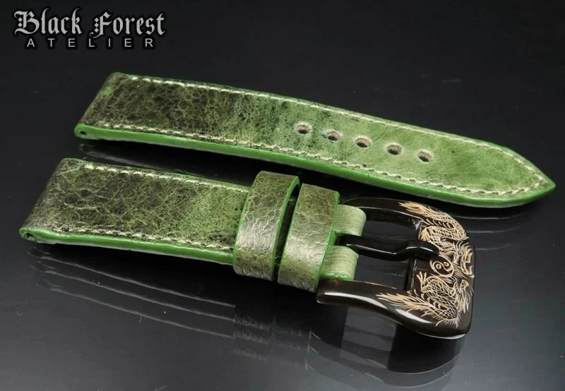 24mm/24mm Handmade Natural Toad Skin Watch Strap DE319 – image 3