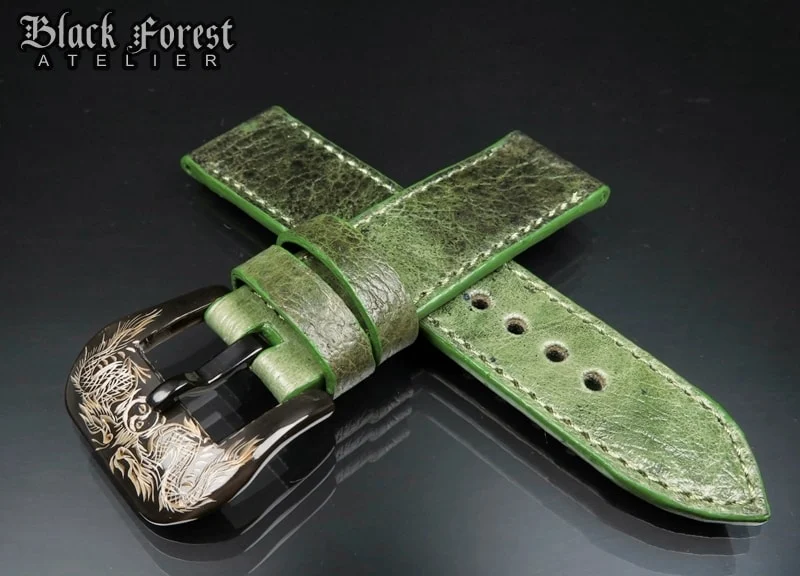 24mm/24mm Handmade Natural Toad Skin Watch Strap DE319
