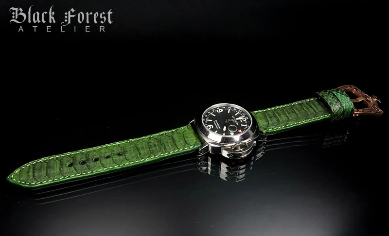 24mm/24mm Handmade Natural Color Real Python Skin Watch Strap DT341 – image 4
