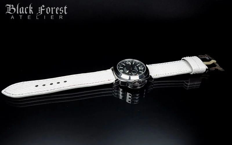 24mm/24mm Handmade Natural Color Real Python Skin Watch Strap DT360-361 – image 4