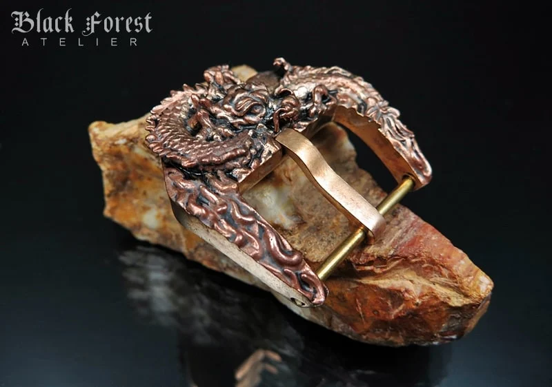Pink Bronze Dragon Ying Yang Buckle for Seiko, Panerai, Maranez, Sevenfriday – image 3