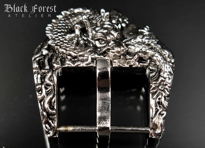 Silver Plated Dragon Ying Yang Buckle for Seiko, Panerai, Maranez, Sevenfriday