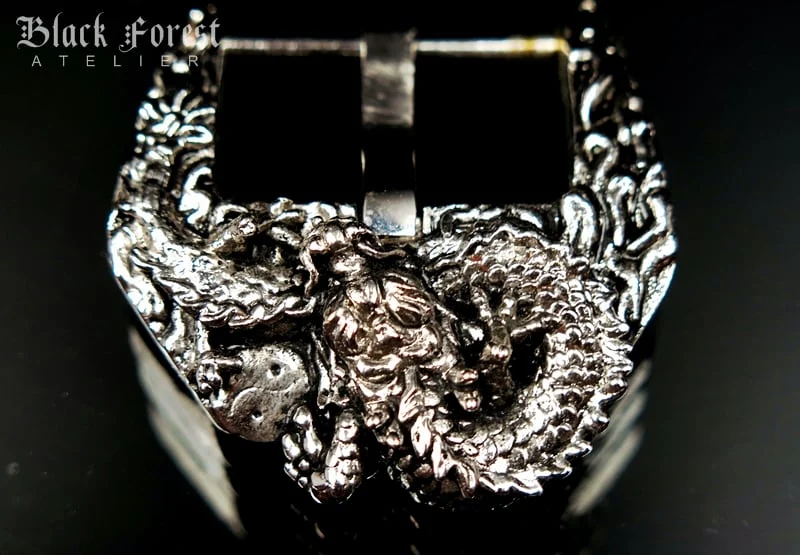 Silver Plated Dragon Ying Yang Buckle for Seiko, Panerai, Maranez, Sevenfriday – image 4