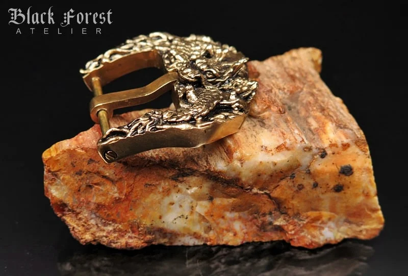 Yellow Bronze Dragon Ying Yang Buckle for Seiko, Panerai, Maranez, Sevenfriday – image 3