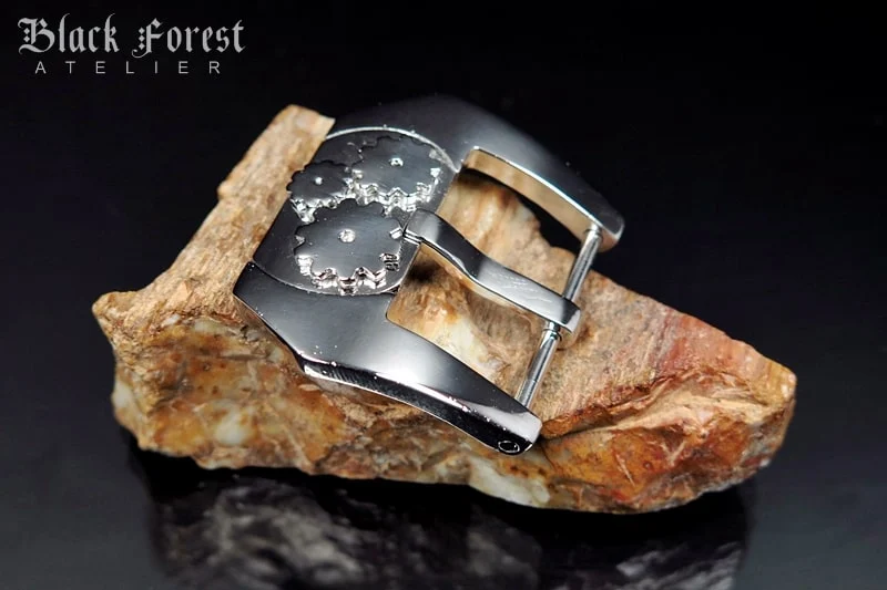 Silver Plated Mechanical Gear Handmade Buckle for Seiko, Panerai, Maranez, Sevenfriday...